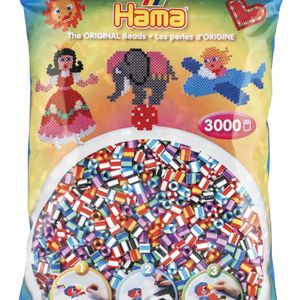 Hama Strijkkralenmix Gestreept (201-90), 3000st.