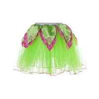 Groen/roze petticoat/tutu rokje voor meiden - thumbnail