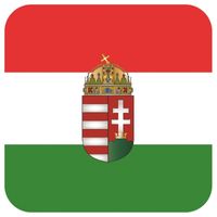 60x Onderzetters voor glazen met Hongaarse vlag   - - thumbnail