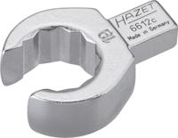 HAZET Insteek-ringsleutel · open 6612C-19 · 9 x 12 mm insteekvierkant massief · Buitentwaalfkant profiel · SW 19 mm