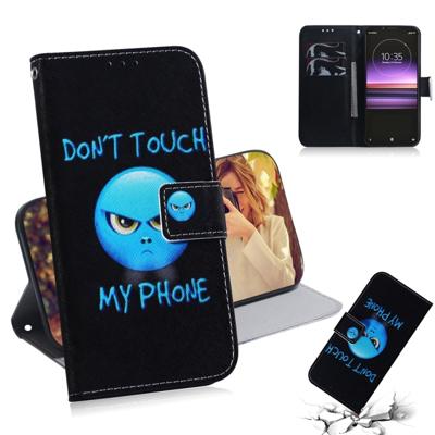 Woede patroon gekleurde tekening horizontale Flip lederen case voor Sony Xperia 1 met houder & kaartsleuven & portemonnee