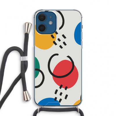 Illustratieve pop 3: iPhone 12 mini Transparant Hoesje met koord