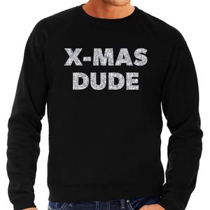 Foute kerstborrel trui / kersttrui x-mas dude zilver / zwart heren 2XL (56)  -