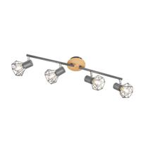 Fischer & Honsel 4-lichts plafondlamp Ran zwart 21386