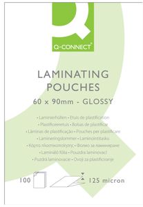 Q-CONNECT lamineeretui 2x 125 micron 60x90mm 100 stuks