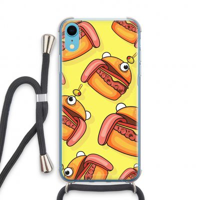 Hamburger: iPhone XR Transparant Hoesje met koord