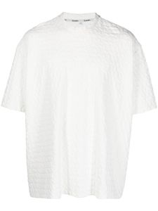 Sunnei t-shirt en jersey à logo embossé - Blanc