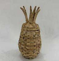 CosyDecor Ananas mand riet/rotan 30cm opberg - thumbnail