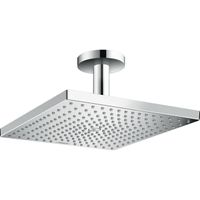 Hansgrohe Raindance E Square hoofddouche E300 1jet met plafondbevestiging 10cm 30x30cm chroom 26250000 - thumbnail