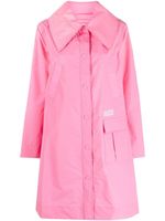 GANNI manteau à col oversize - Rose