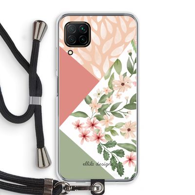 Sweet heaven geometrics: Huawei P40 Lite Transparant Hoesje met koord