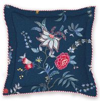 PiP Studio Sierkussen Flower Festival Dark Blue 45x45 cm - thumbnail