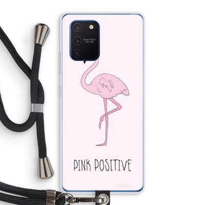 Pink positive: Samsung Galaxy Note 10 Lite Transparant Hoesje met koord