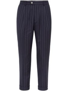 Brunello Cucinelli Chalk-Stripe wool trousers - Bleu