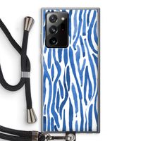 Blauwe nerven: Samsung Galaxy Note 20 Ultra / Note 20 Ultra 5G Transparant Hoesje met koord Blauwe nerven: Samsung Galaxy Note 20 Ultra / Note 20 Ultra 5G Transparant Hoesje met koord
