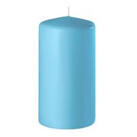 1x Kaarsen turquoise 6 x 12 cm 45 branduren sfeerkaarsen - Stompkaarsen