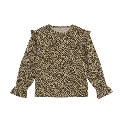 Daily7 winter t-shirt meisjes - zand -longsleeve/ animal