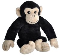 Pluche knuffel chimpansee aap van 20 cm   -