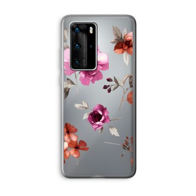 Geschilderde bloemen: Huawei P40 Pro Transparant Hoesje