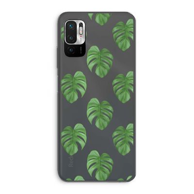 Monstera leaves: Xiaomi Redmi Note 10 5G Transparant Hoesje