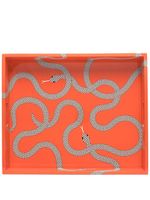 Jonathan Adler plateau Eden à imprimé serpent - Orange