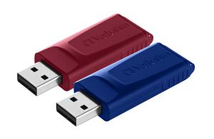 Verbatim Slider USB-stick 32 GB Rood, Blauw 49327 USB 2.0