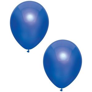 Feest ballonnen - metallic blauw - 10x stuks - 30 cm - verjaardag versiering