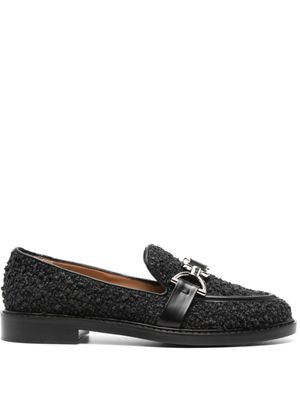 Roberto Festa mocassins en tweed à boucle - Noir