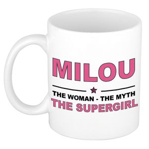 Milou The woman, The myth the supergirl cadeau koffie mok / thee beker 300 ml