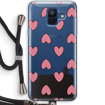 Ondersteboven verliefd: Samsung Galaxy A6 (2018) Transparant Hoesje met koord