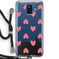 Ondersteboven verliefd: Samsung Galaxy A6 (2018) Transparant Hoesje met koord