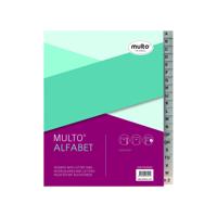 Tabbladen Multo A5 17-gaats alfabet PP grijs | 10 stuks