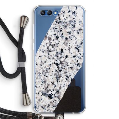 Gespikkelde marmer: Honor 10 Transparant Hoesje met koord