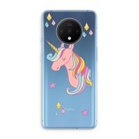 Roze eenhoorn: OnePlus 7T Transparant Hoesje Roze eenhoorn: OnePlus 7T Transparant Hoesje