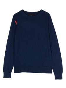 John Richmond Junior sweat à patch logo Hoshi - Bleu