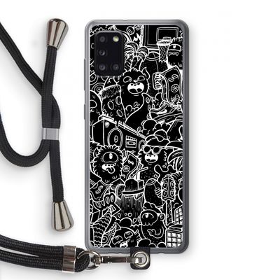 Vexx Black City : Samsung Galaxy A31 Transparant Hoesje met koord