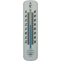 Thermometer buiten - wit - kunststof - 14 cm - Buitenthermometers - thumbnail