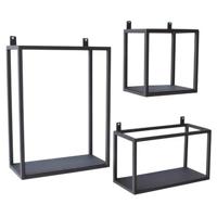 Set van 3 wandboxes vintage black