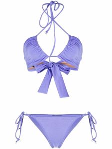 Noire Swimwear bikini à bonnets triangles - Violet