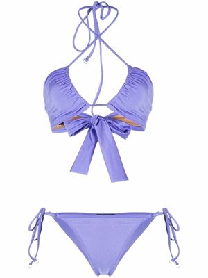 Noire Swimwear bikini à bonnets triangles - Violet