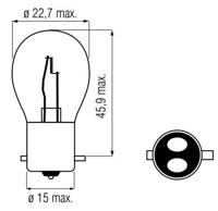 Bosma Lamp 12v-20/20w bax15d