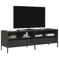 Tv-meubel 135x39x43,5 cm koudgewalst staal zwart - thumbnail