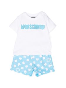 Moschino Kids ensemble à design bicolore - Blanc