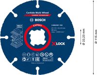 Bosch Accessoires Expert Carbide Multi Wheel X-LOCK doorslijpschijf 115 mm, 1 mm, 22,23 mm - 1 stuk(s) - 2608901192