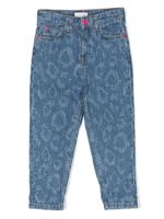 Marc Jacobs Kids jean fuselé à logo imprimé - Bleu - thumbnail