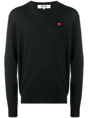 Comme Des Garçons Play pull à patch logo poitrine - Noir