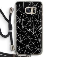 Geometrische lijnen wit: Samsung Galaxy S7 Transparant Hoesje met koord
