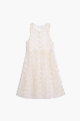 Jurk met vlinderapplicaties - WHITE - S