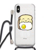 Sleep All Day: iPhone X Transparant Hoesje met koord