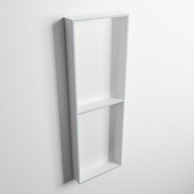 MONDIAZ EASY Nis 149,5x29,5cm in solid surface kleur Clay | Talc. 2 vakken geschikt voor in- of opbouw
